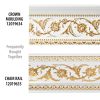Gold On French White Floral Chair Rail 92 Inch