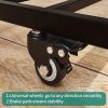 Twin size Black Metal Daybed Frame with Roll Out Trundle Bed Frame