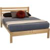 Full size Solid Wood Platform Bed Frame with Slatted Headboard - Made in USA