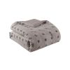 King/Cal King 3-Piece Grey Microfiber Comforter Set with Decorative Pompoms