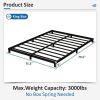 King size 5-inch Heavy Duty Metal Bed Frame with 3,000 lb. Weight Capacity