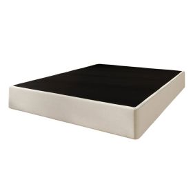Queen size 7.8-inch Metal Frame Box-Spring Foundation for Mattress with Cover