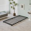 Twin size 3-inch Low Profile Heavy Duty Metal Bed Frame in Matte Black