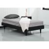 Twin size Mid-Century Modern Platform Bed Frame in Black Wood Finish
