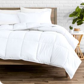 Full size Super Soft Microfiber Down Alternative Comforter Set White